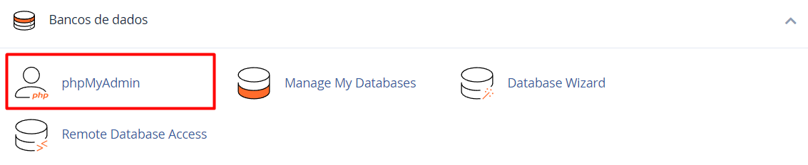 phpMyAdmin cPanel
