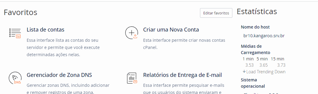 Abrindo cloudlinux whm