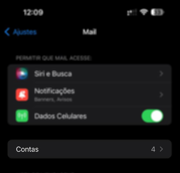 Adicionar contas iPhone