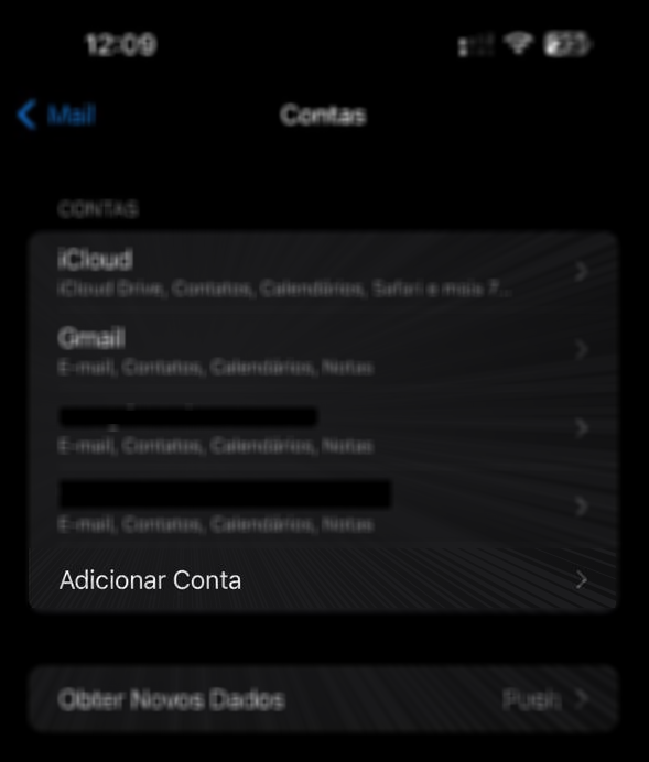 Adicionar conta de e-mail no iPhone