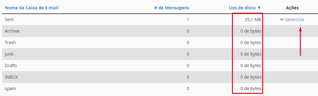 Gerenciar limpeza de e-mails cPanel (limpar)