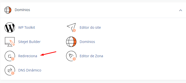 Redirecionamento de domínio cPanel