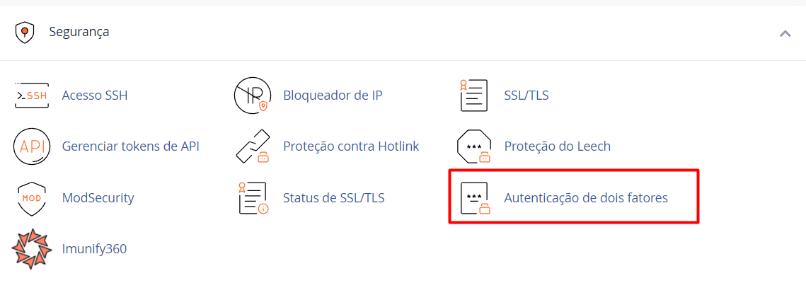 Autenticação de dois fatores cPanel