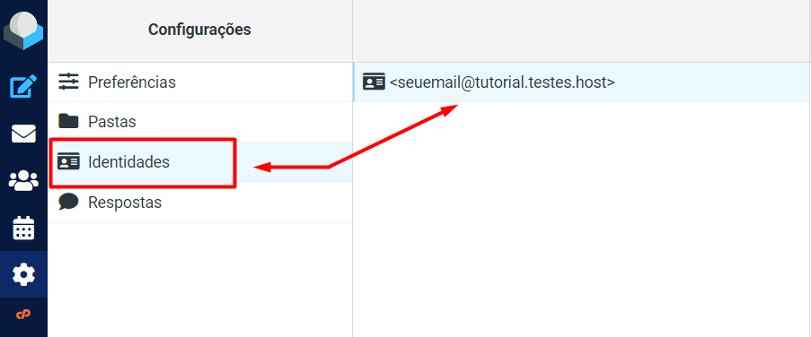 Identidades email Webmail Assinatura