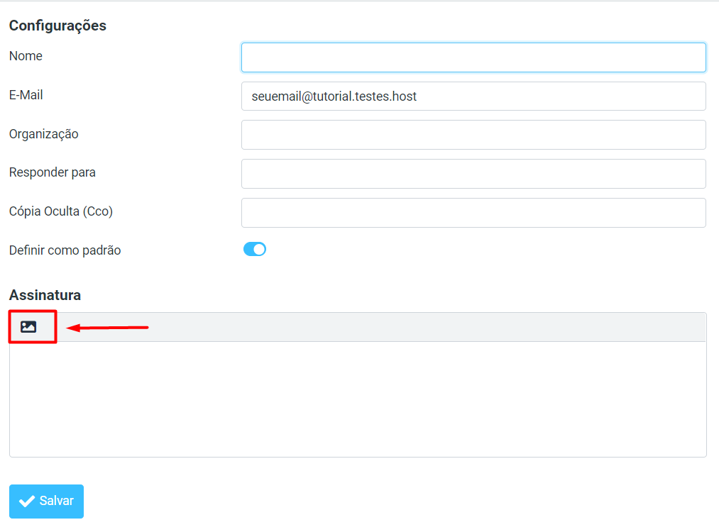 Opções avançadas assinatura