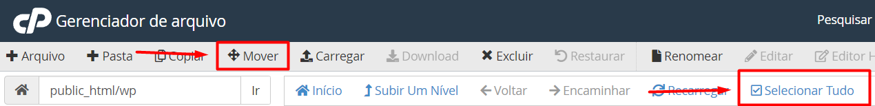 Selecionar Tudo Mover
