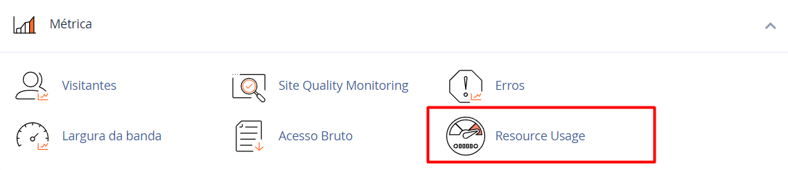 Uso de recursos Resource Usage cPanel